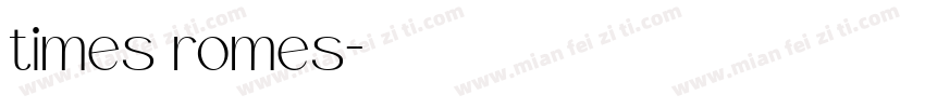 times romes字体转换